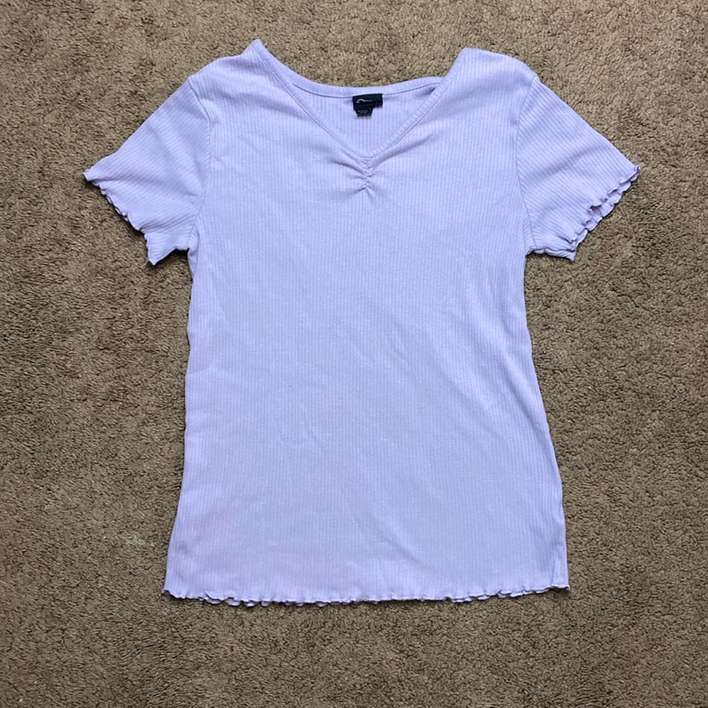 Art Class: Ribbed, stretchy purple T-shirt (XL 14-16) - Picture 1 of 1